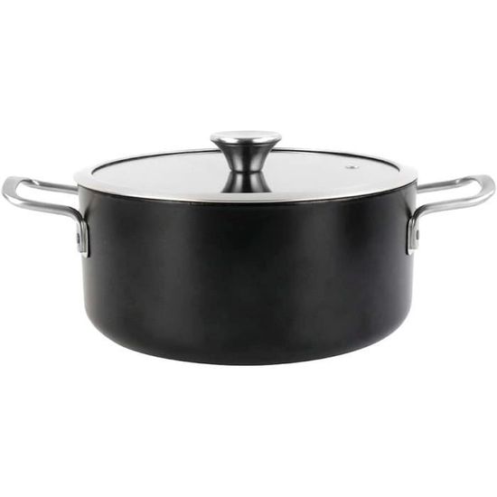 Magefesa K2 Gransasso Casserole 24 Cm + Couvercle Verre - Antiadhésif Pierre Induction