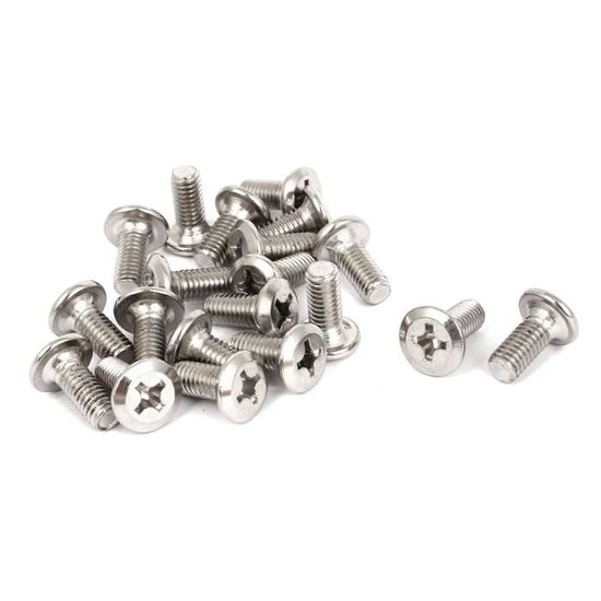 Lot De 20 Vis à Bois Laiton M4x20mm – Tête Cruciforme, Boulon Pour Meuble