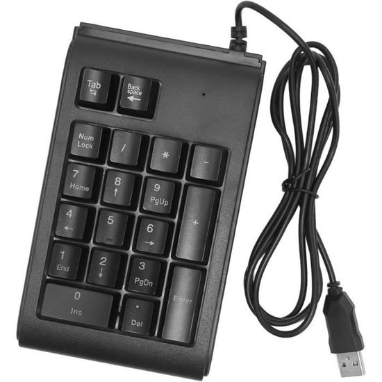 Mini Clavier Numérique USB Portable 19 Touches - Pavé Numérique Silencieux Pour Ordinateur Portable