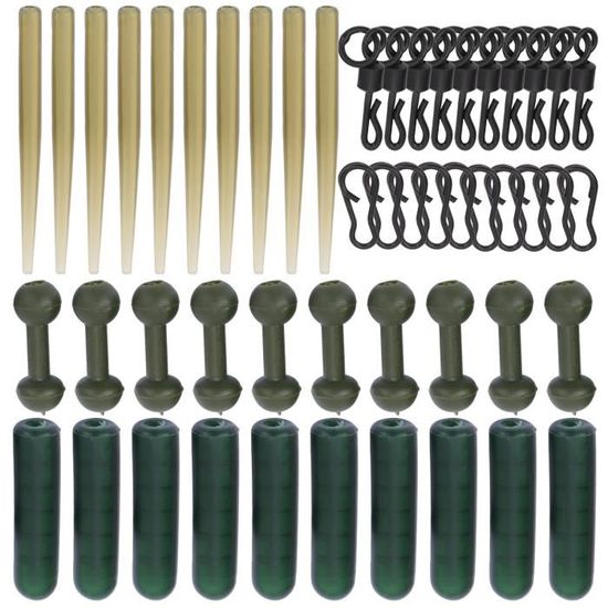50 X CARPES Pêche Asticots Clip Appâts Rigs Terminal Plaquage Pour