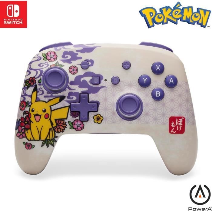 PowerA Manette sans Fil améliorée pour Nintendo Switch modèle OLED et Switch Lite Accessoire de Jeu Manette de Jeu Manette Gaming Manette Bluetooth sous Licence Officielle Pokémon Blossom - vue 5