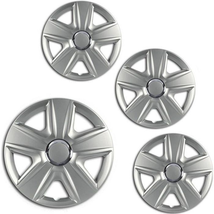 - ENJOLIVEUR ENJOLIVEURS 16- 16 POUCES ARGENT NEUF ESPRIT RC Lot de 4 piéce