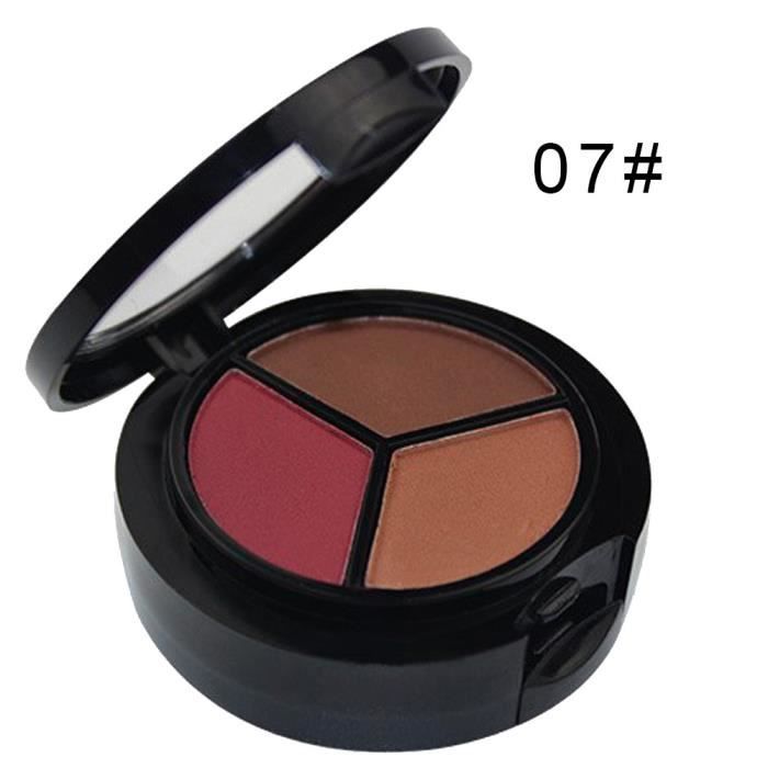 Smoky Cosmetic Set 3 Couleurs Ombre à Paupières Maquillage Mat Naturel Professionnel QXH71115082C