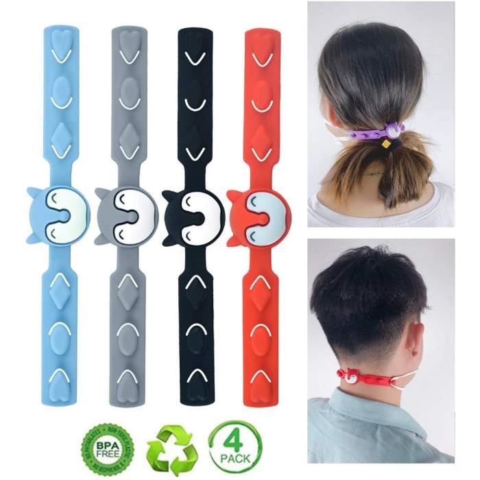Lot de 4 extenseurs de sangle de masque, anti-serrage, support de masque, crochet de sangle d'oreille, accessoires de poignées, exte
