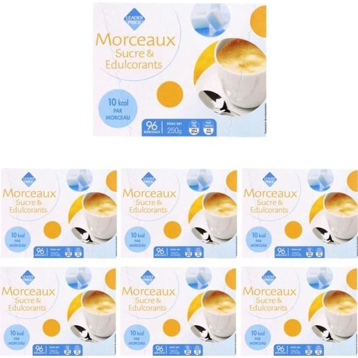 [Lot de 7] Sucre & édulcorant - 250g par paquet