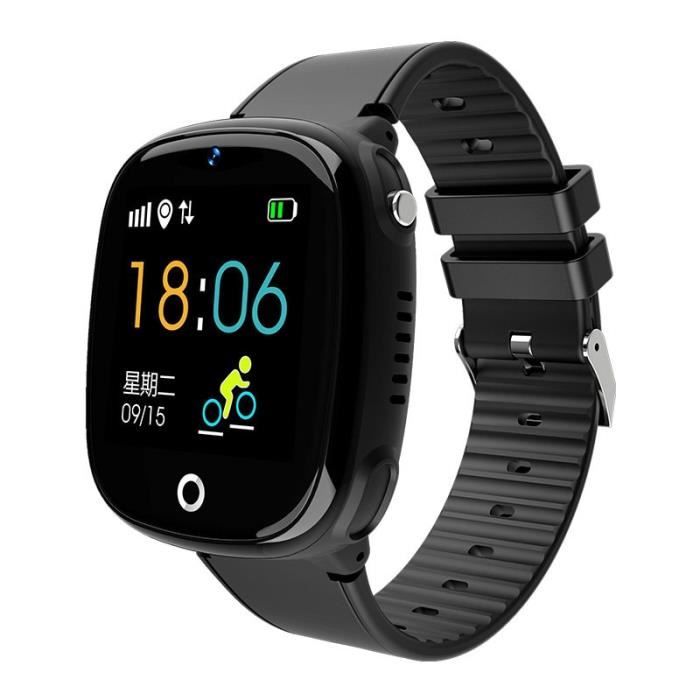 HW11 IP67 étanche intelligent GPS Tracker localisateur enfant bébé étudiant SOS appel moniteur à distance caméra té - Black - WL5387