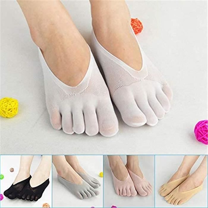5 paires Chaussettes de yoga pour femmes Chaussettes de Compression orthopédiques, Chaussettes pour Femmes Doublure Ultra Basse
