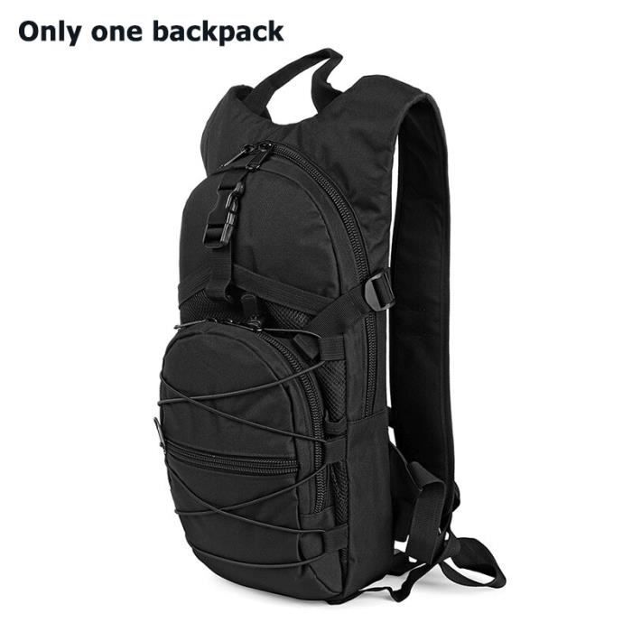 Black(no water bag) -Sac à dos militaire tactique unisexe, sac à dos Camouflage Molle militaire randonnée Camping, sac à dos de plei
