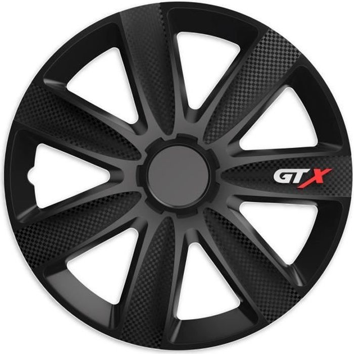GTX Carbon black - 4 enjoliveurs 15 pouces noir - set de 4