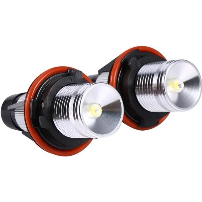 Drfeify Lumière LED Halo Angel Eye 2 pièces 5W blanc LED ange yeux Halo anneau ampoules de lampe pour BMW E39 E60 E53 E63 E66