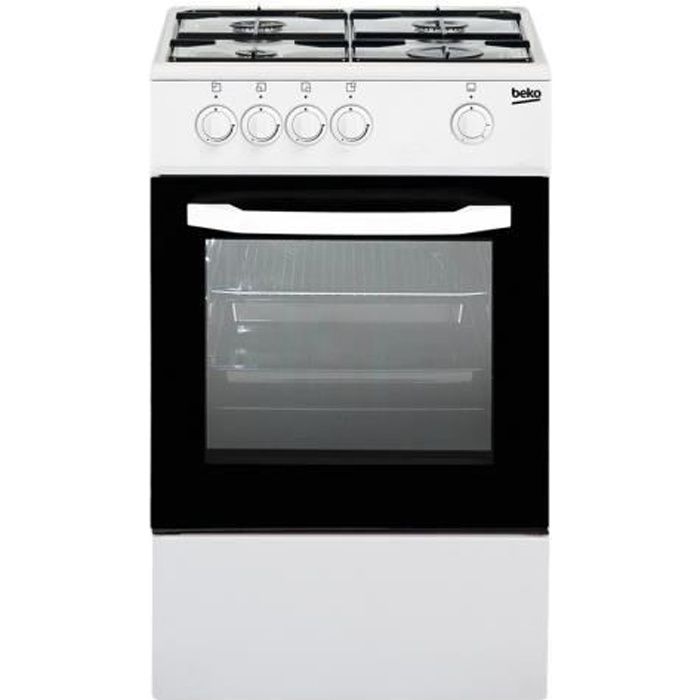 Beko CSG 42000 DW Cuisinière pose libre largeur : 50 cm profondeur : 50 cm hauteur : 85 cm blanc