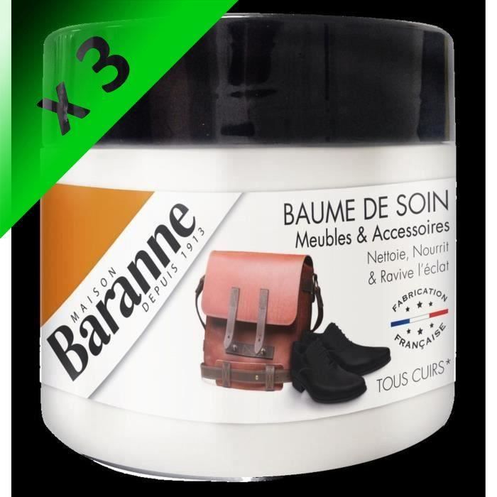 BARANNE Baume Soin Chaussures - 250 ml (Lot de 3)