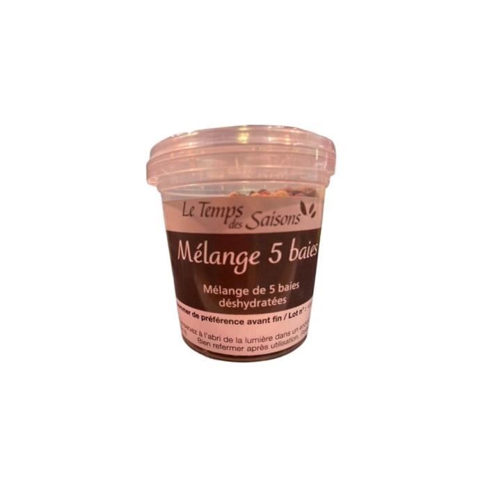 Mélange 5 baies déshydratées en pot - 50g