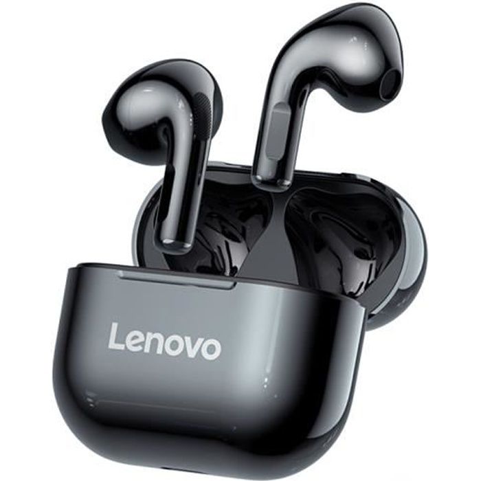 Lenovo LP40 TWS Casque True Wireless BT Écouteurs Écouteurs de sport semi-intra-auriculaires avec bobine mobile de 13 mm Longue du