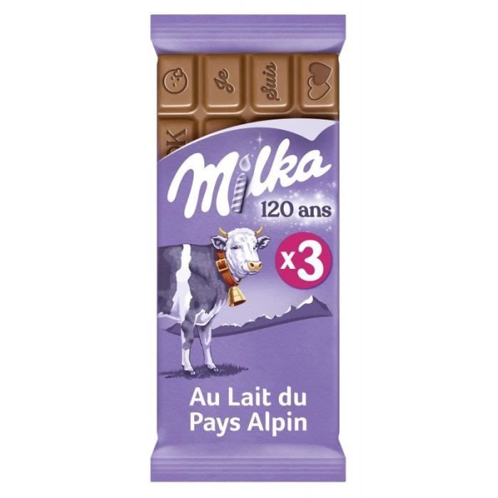 MILKA - Lait 3 X 100G - Lot De 3