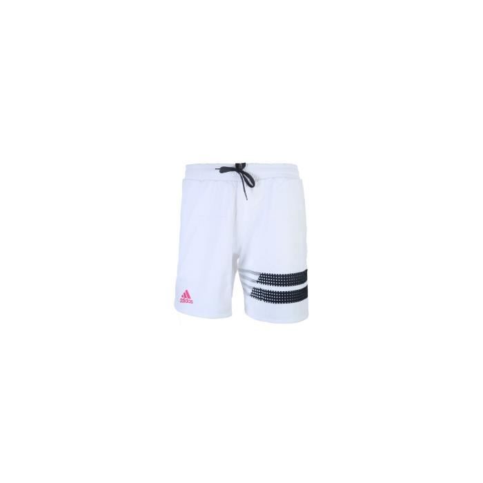 Short ADIDAS Homme Sesoneal Rule 9 ZVEREV Blanc / Noir / Fushia AH 2018
