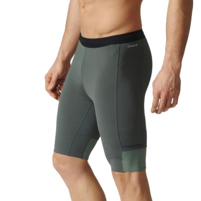 Short de Running Kaki Homme Adidas CHILL S TGT M