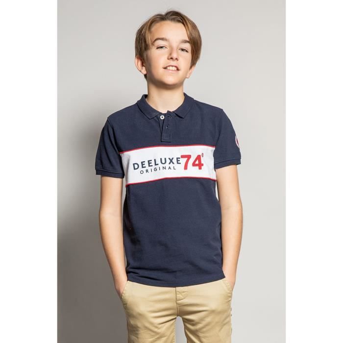 DEELUXE Polo avec bande logotée SQUADS Navy