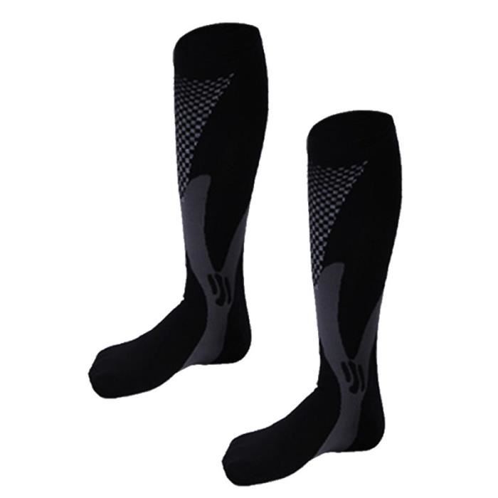 Chaussettes de compression unisexes solides respirantes confortables CHAUSSETTES DE RECUPERATION - CHAUSSETTES DE COMPRESSION