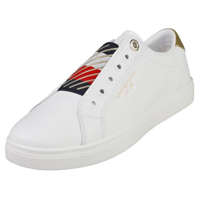 Baskets Tommy Hilfiger ICON SLIP ON FW0FW06133-YBR - Femme - Blanc - 37 EU