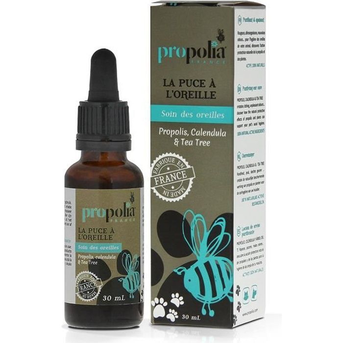 Propolia Animaux La Puce à l'Oreille Soin des Oreilles Propolis Calendula & Tea Tree 30ml