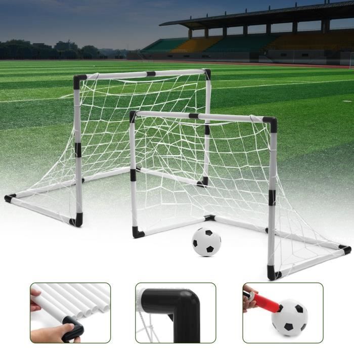Set Ensemble 2 En 1 But De Football Amovible Jardin En PVC Avec Filet Pour Enfant