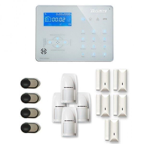 Alarme maison sans fil ICE-B 4 à 5 pièces mouvement + intrusion - Compatible Box