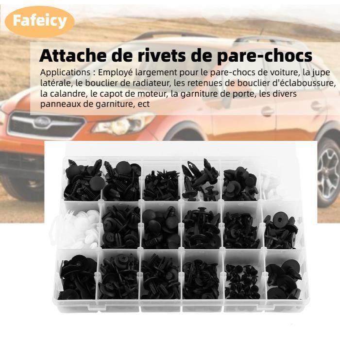SUC - 18 tailles en plastique voiture SUV garniture Clips panneau de retenue pare-chocs attache avec conteneur boîte, 415 pièces