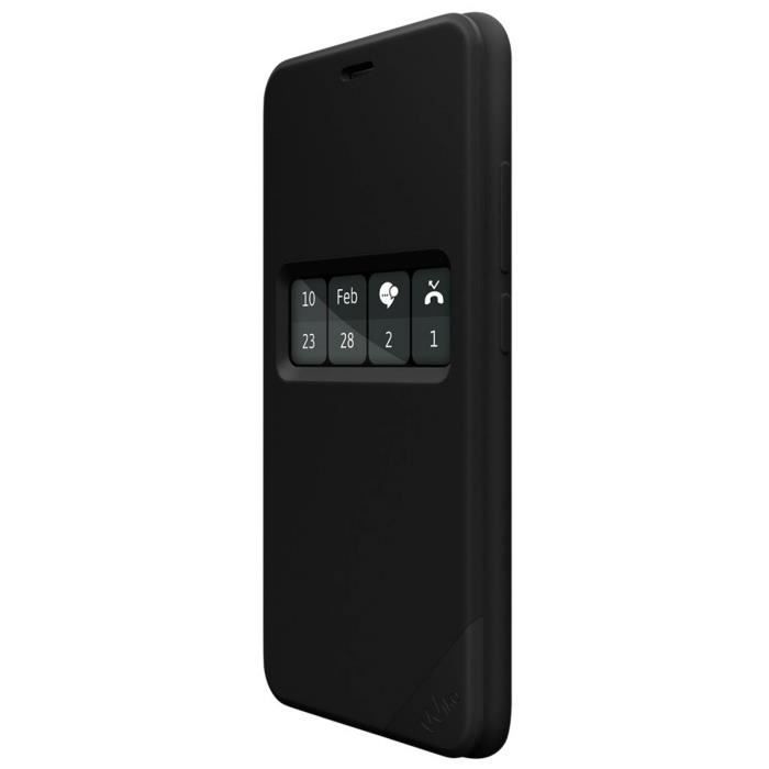 Housse folio clapet fenêtre interactive wiboard original Wiko Upulse - Noir