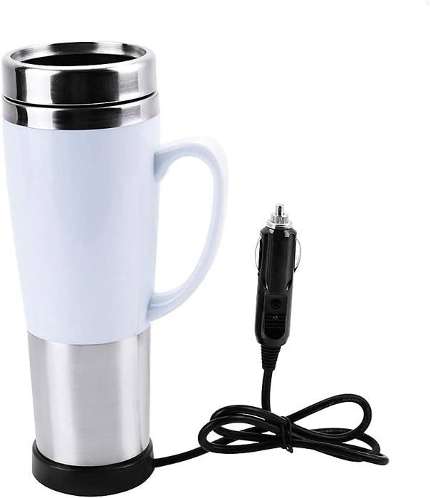 Bouilloire Voiture 12V/24V Portable - Chauffe Tasse Électrique - Noir