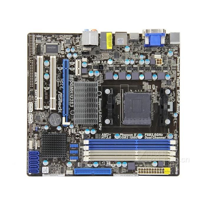 Carte mère ASRock 880GMH/USB3 AMD 880G Socket AM3 4xDDR3 16GB Micro ATX Reconditionné - ASRock reconditionné disponible sur Cdiscount Seconde Vie
