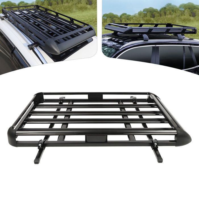 Porte-Bagages de Voiture Universelle (140*100cm) - Pour SUV avec Porte-Bagages Intégrés - Porte-Bagages de Toit en Aluminium