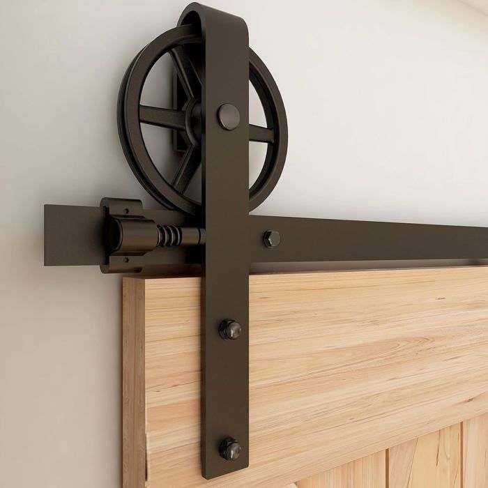 Poignée De Porte De Grange, Poignée De Porte En Acier Au Carbone Finition Mate élégante Pour