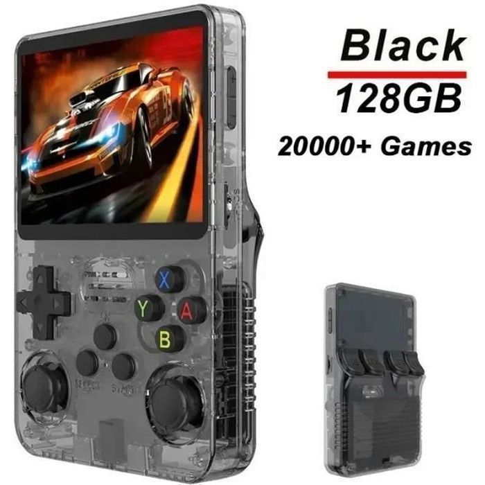 Console Portable Linux R36S Console Jeu Rétro Portable - Écran IPS 3.5" 64Go - 10,000+ Jeux Classiques - Processeur RK3326 - Version Bleue Emulateur Console