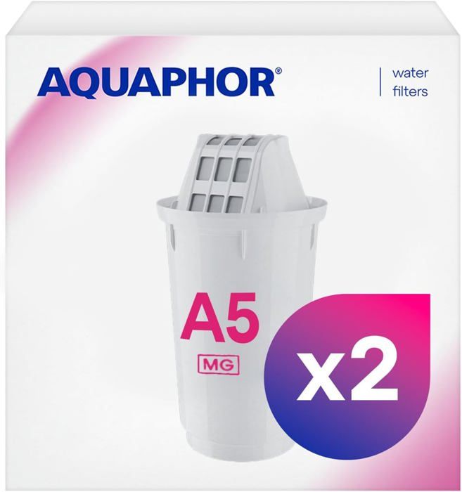 AQUAPHOR Smile waterfilter lichtgroen met 1 A5-filter met magnesium, vermindert kalk en chloor, karaf voor 2,9 liter, compact en licht waterfilter, tafelwaterfilter, past zich aan