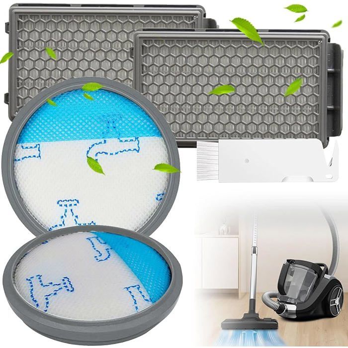 Filtre HEPA Pour Aspirateur Rowenta - Modèle ZR902501 - Haute Filtration Allergènes Et Poussières - Dimensions 170x109x30 Mm - 13