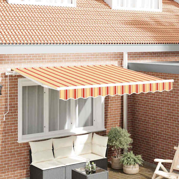 vidaXL Toile de rechange pour auvent Jaune et Orange 235 x 195 cm 42000484