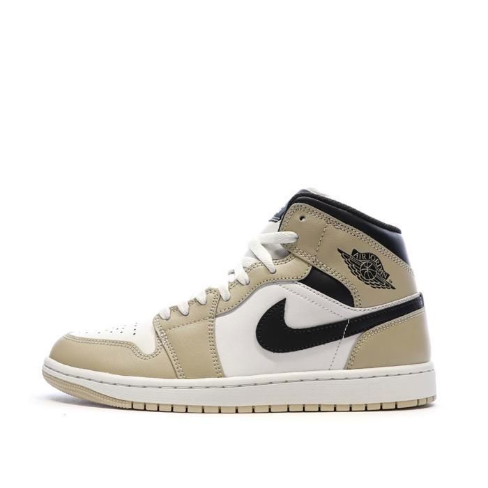 Air Jordan 1 Mid Blanche/Beige Homme Nike