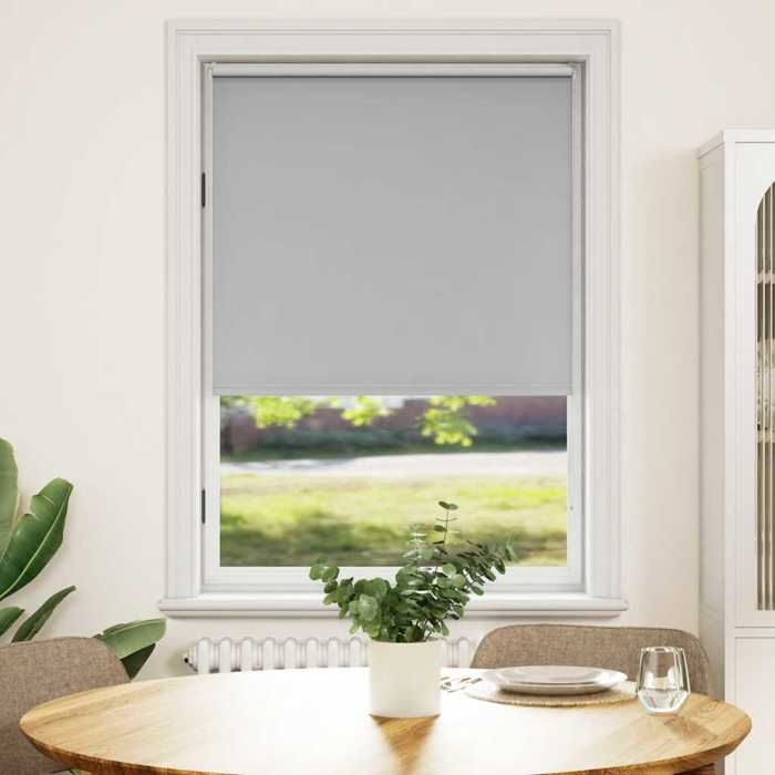 Store enrouleur occultant - Gris - 100 x 175 cm - Isolation thermique