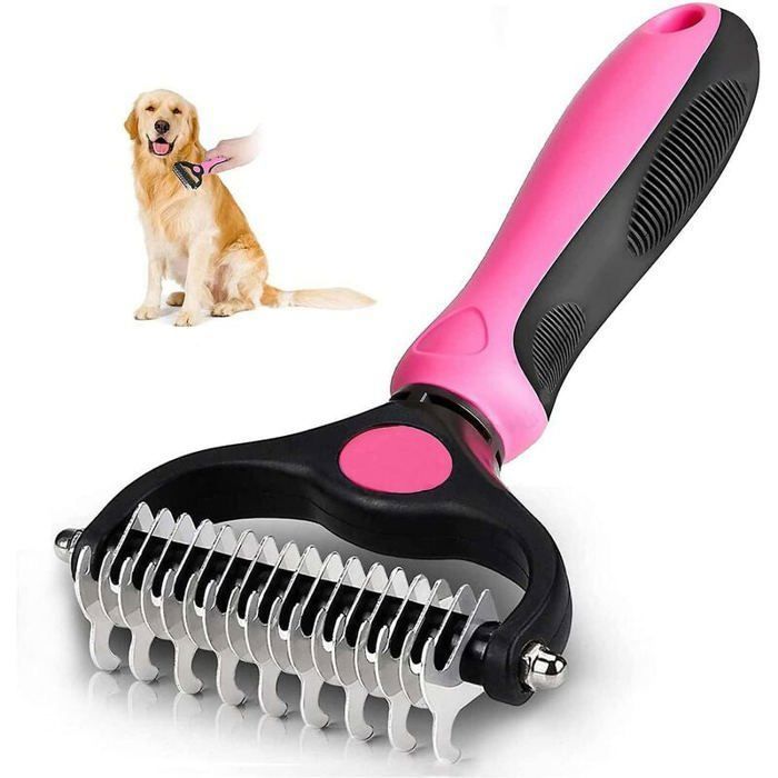 Brosse Poil Chien Brosse Chat Râteaux de Démêlage chiens Brosse Toilettage Enlever Poils Peigne de Toilettage pour Sous Poil YYV