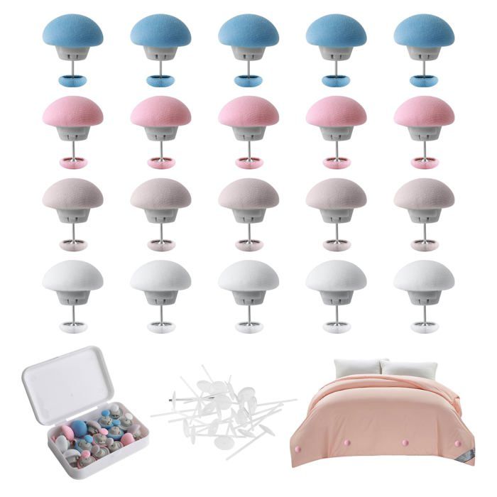 20PCS Attaches de Couette Clips de Housse de Couette Clips de Fixation pour Fixer la Couette Pince Couette pour Organi QIEDOVIEY