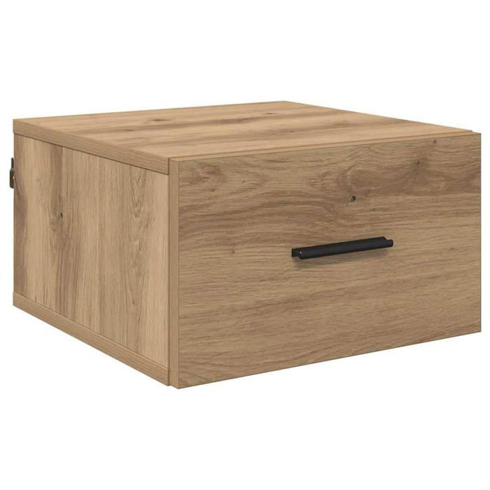 Cabinet de chevet mural - vidaXL - Chêne artisanal - Bois dingénierie - 35x35x20 cm - Tiroir spacieux - Montage mural
