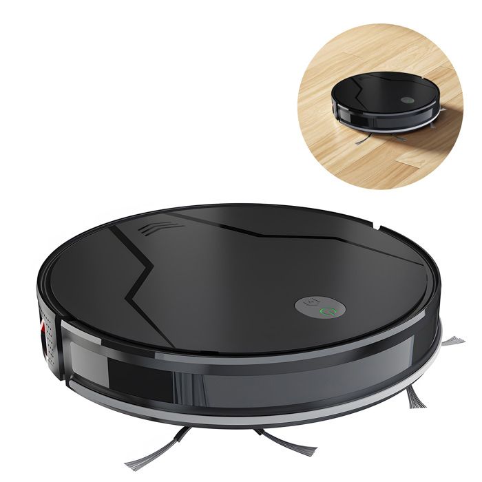 Robot Aspirateur Balai 30W Maison  - ATELIX -  39x36x105 cm Silencieux Charge Auto Nettoyage Spirale Aspiration Lavage Couverture T - Atelix