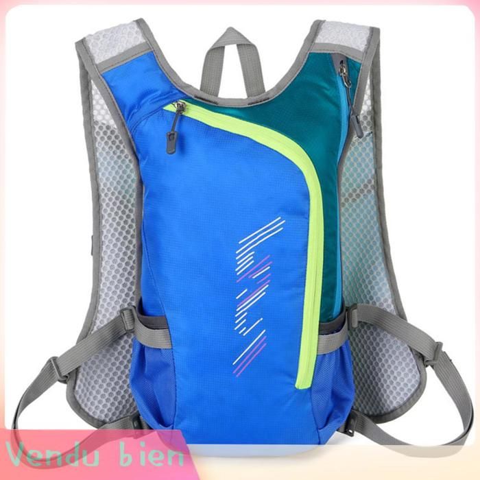 Garosa Sac à dos dhydratation Breathable Hydration Backpack Nylon Reflective Water Bladder Backpack For sport accessoires Bleu