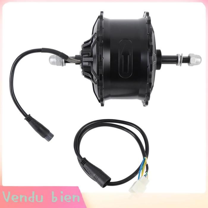 Moteur de moyeu électrique moteur de moyeu de roue arrière en alliage daluminium 48 V 750 W avec câble adaptateur à 9 conducteurs