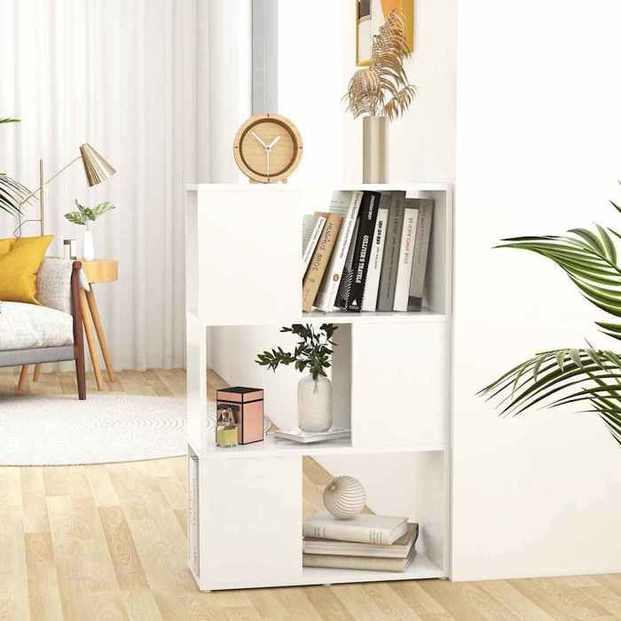 Bibliothèque（1 PC) - Cabinet de Livre/Meuble Étagère - Blanc 60x24x94 cm - 318011