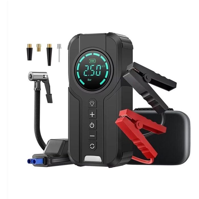 Compresseur dair portable voiture - Nosheir - Pression maximale 150 psi - Écran LED numérique - Arrêt automatique