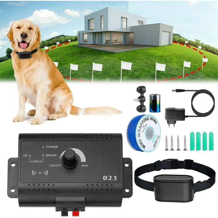 MHY® Clôture électrique pour chien système de clôture filaire souterraine pour animaux de compagnie fil denceinte souterrain de 2