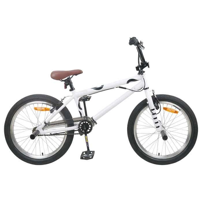 BMX 20 Pouces pour les plus de 9 ans - vidaXL - acier - blanc - réglable - 139 x 67 x 91 cm 1219850