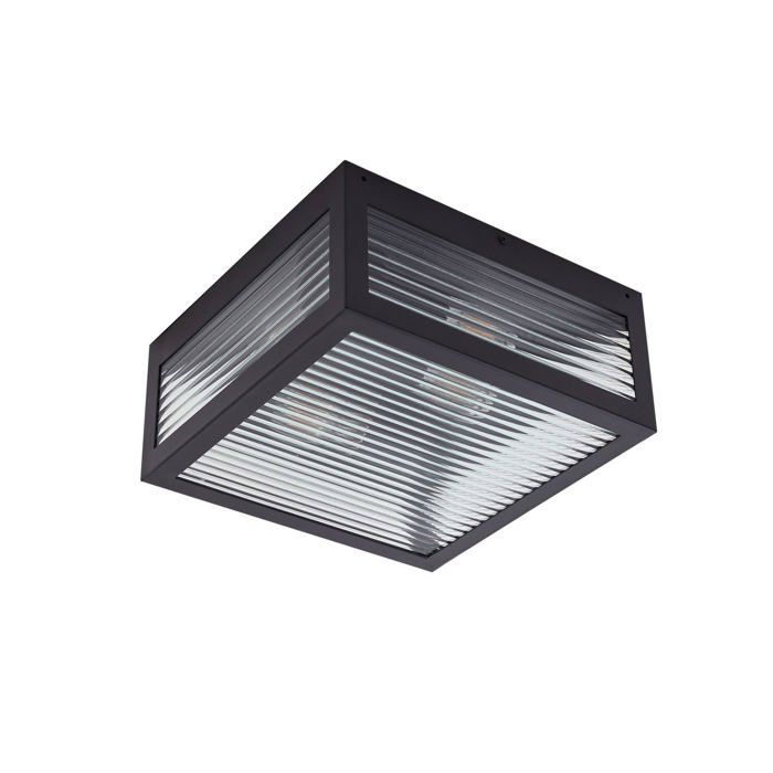 Plafonnier extérieur - Lindby - luminaire de plafond extérieur - Verre - 29 x 29 x 13 cm - noir transparent Plafonnier extérieur - Lindby - luminaire de plafond extérieur - Verre - 29 x 29 x 13 cm - noir transparent